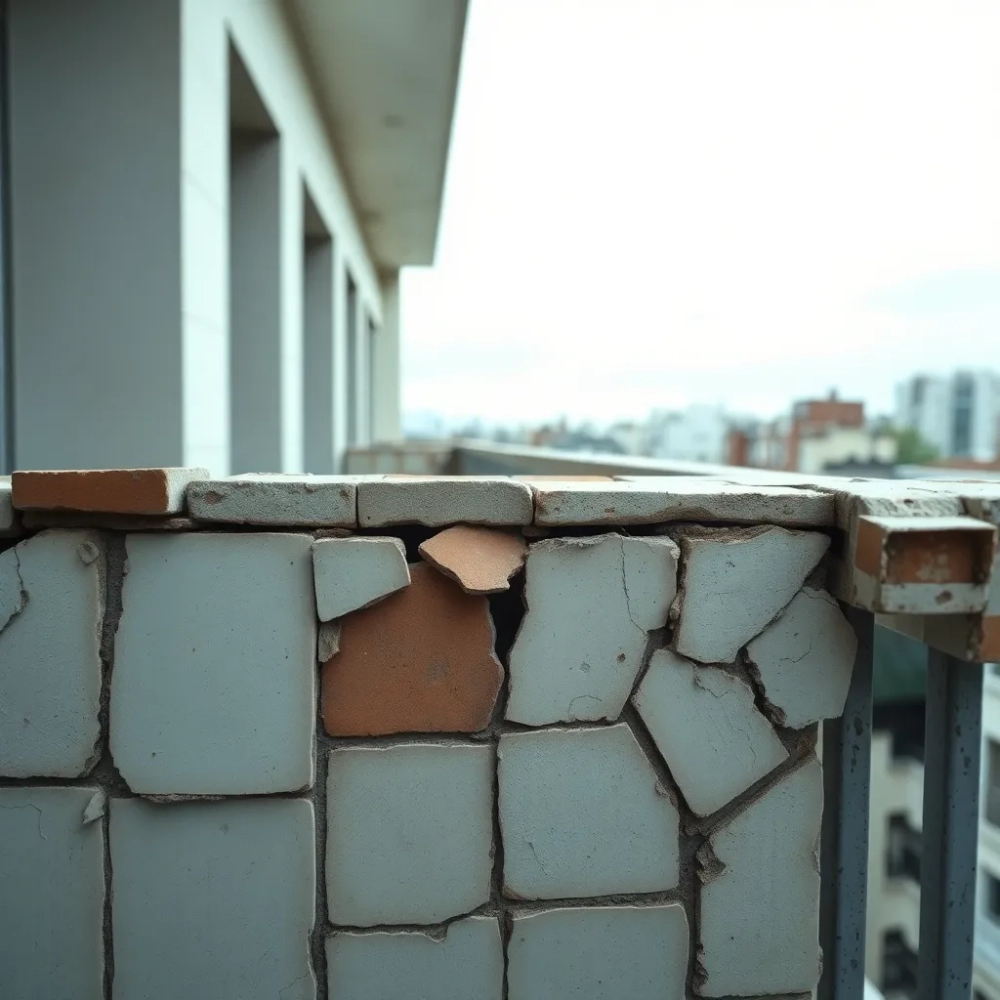 Odpadające płytki na balkonie