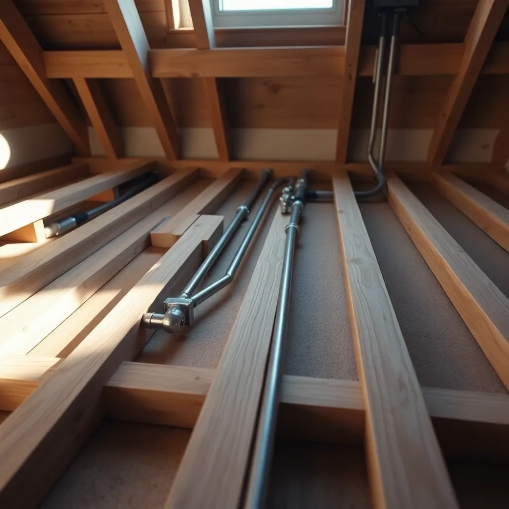 ogrzewanie podłogowe na drewnianym stropie