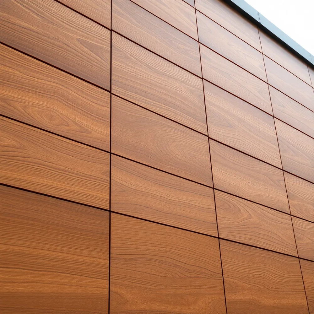 Panele elewacyjne z blachy drewnopodobnej