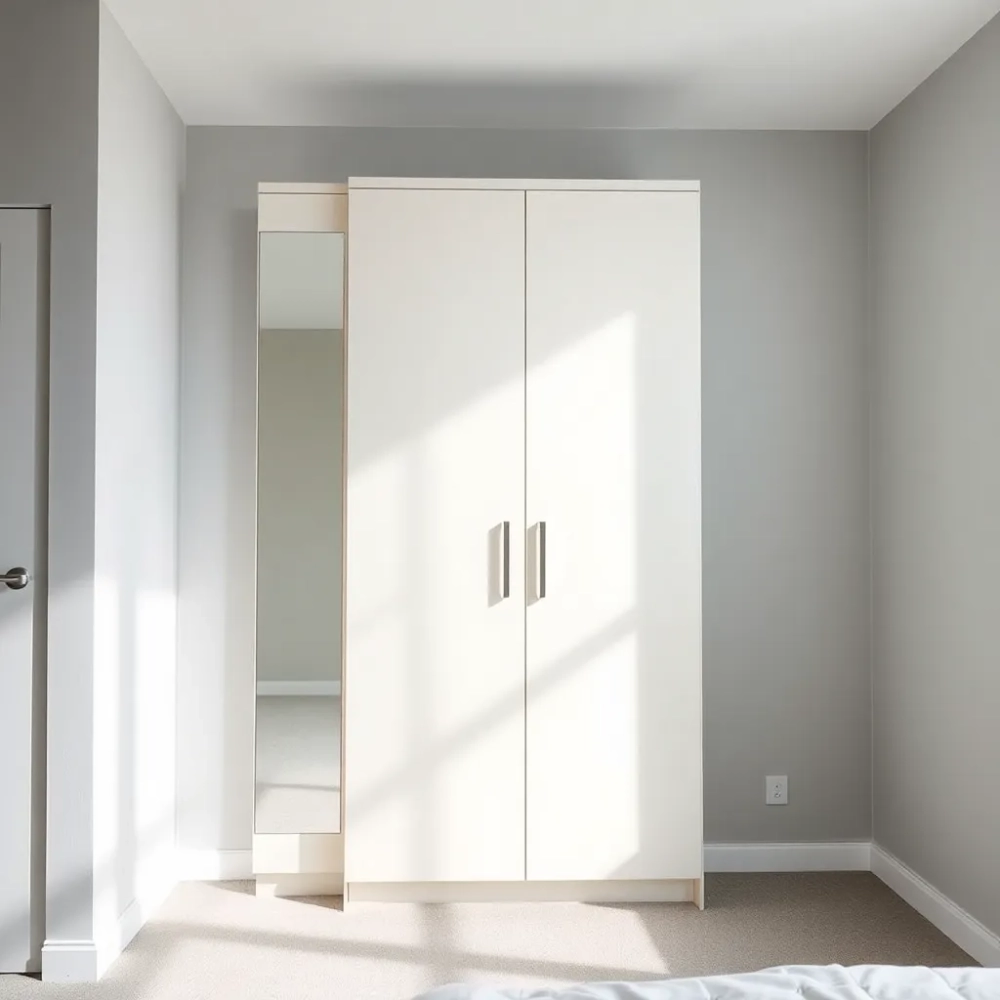 Płytka szafa do sypialni