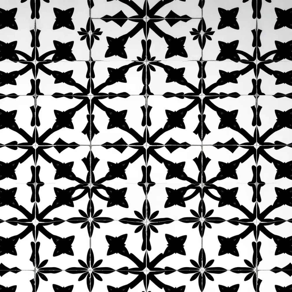 płytki czarnobiałe wzory