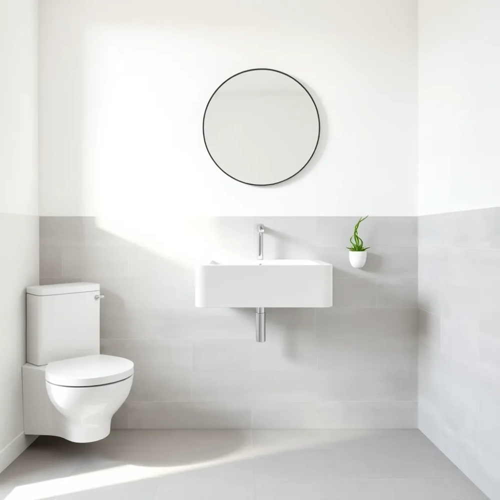 Płytki do połowy ściany łazienka