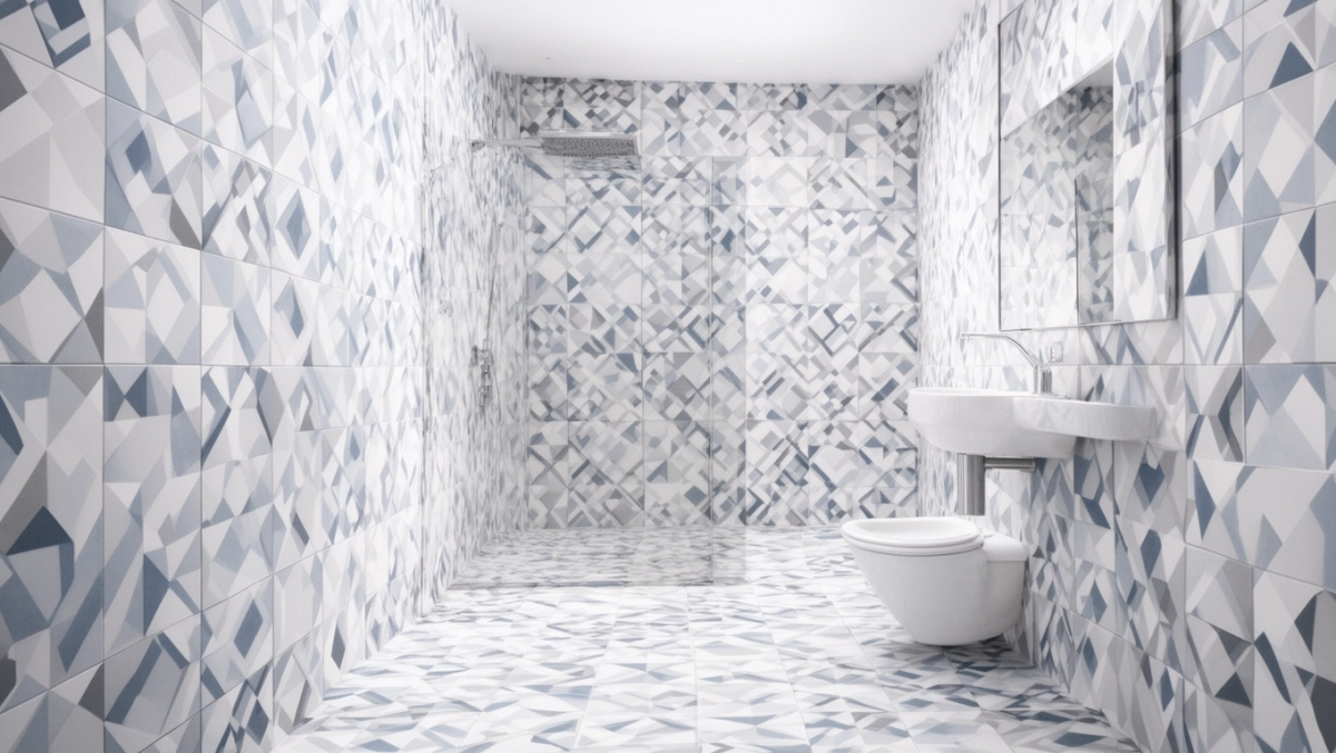 płytki łazienkowe geometryczne