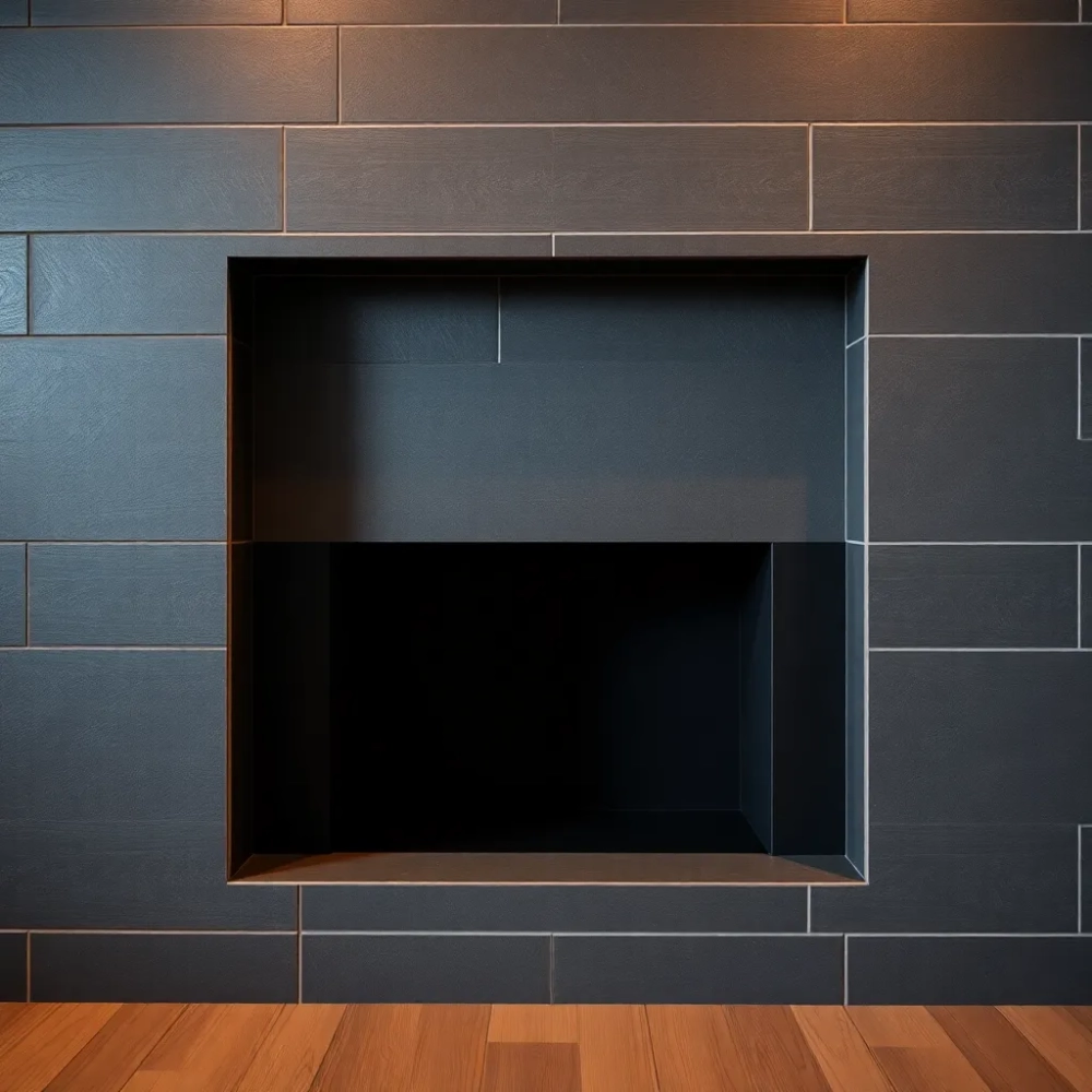 Płytki na ścianę przy kominku