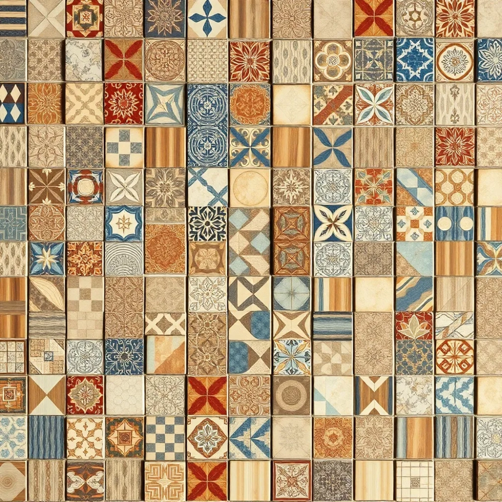 Płytki patchwork na ścianę