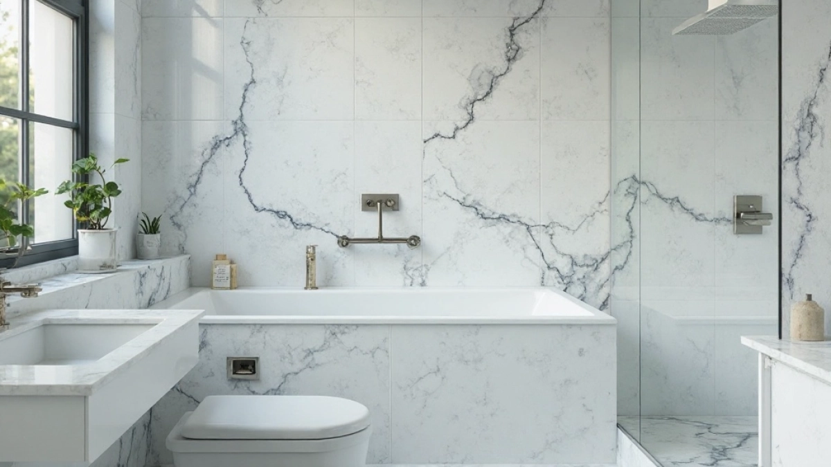 Płytki PCV samoprzylepne do łazienki