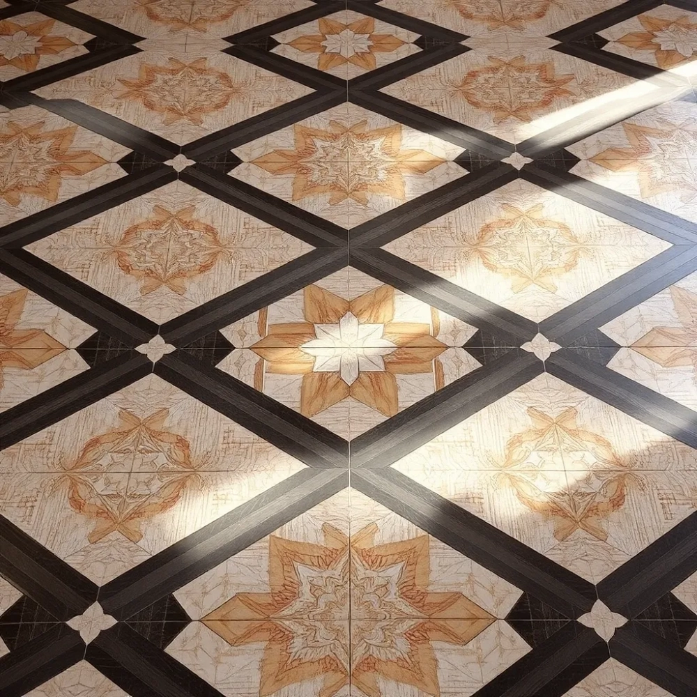 Płytki podłogowe wzór geometryczny