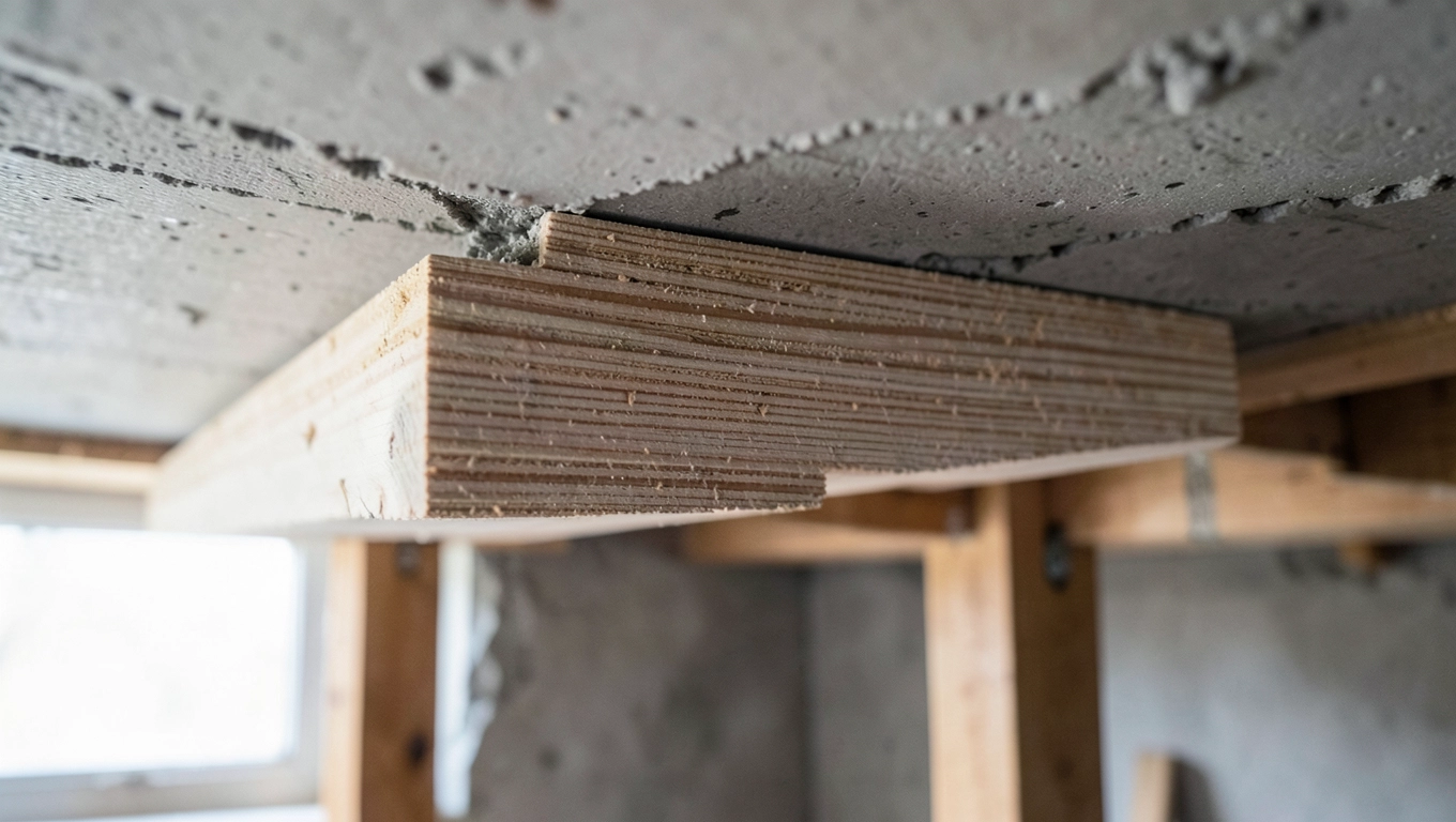 Podkład pod deskami podłogi