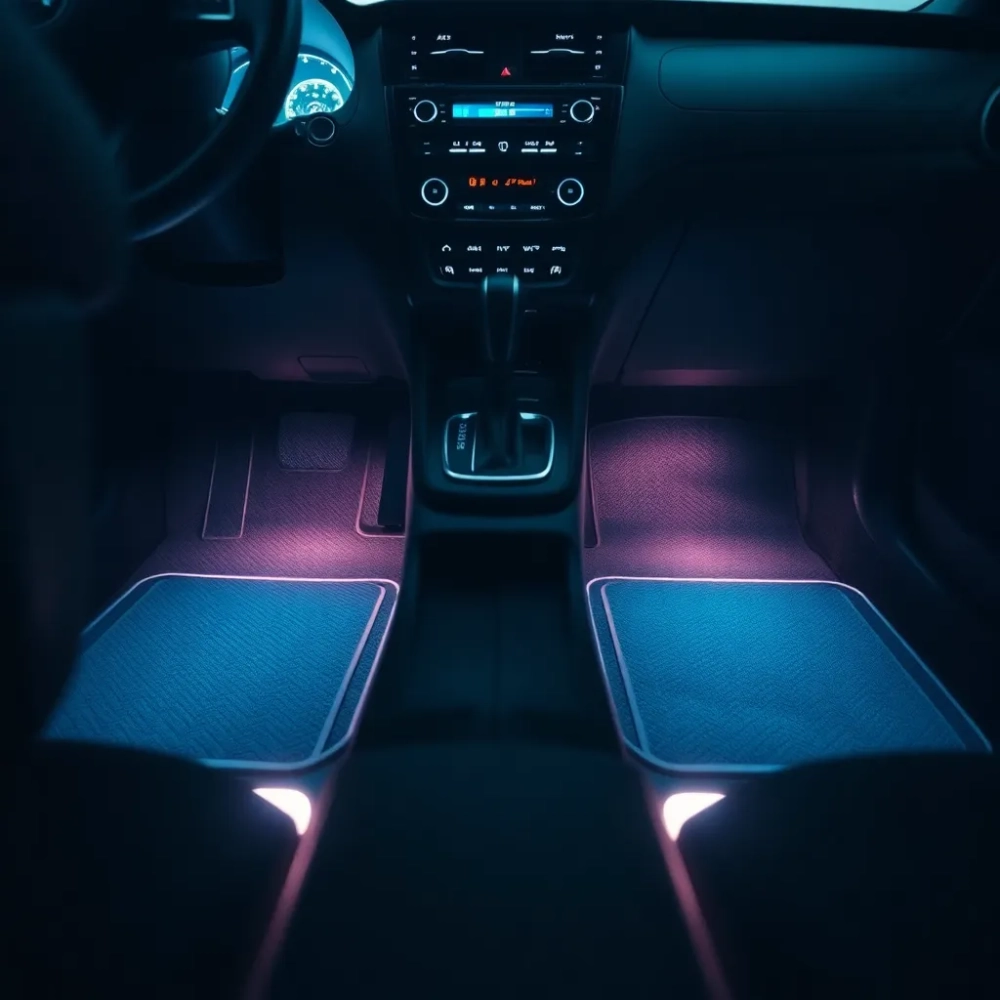 Podświetlenie podłogi w samochodzie