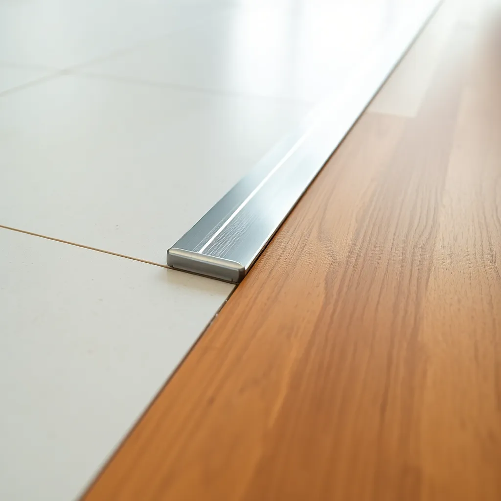 Połączenie płytek z panelami w drzwiach