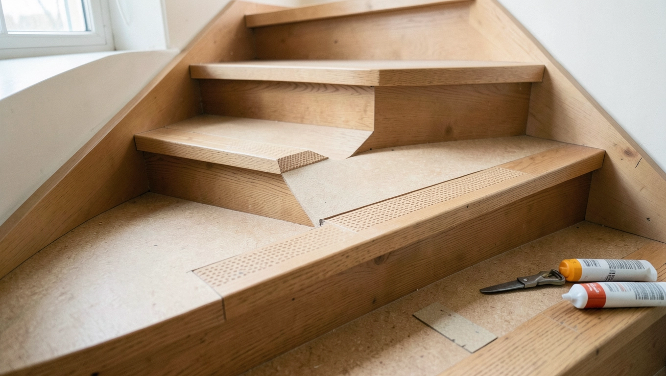 Położenie linoleum na schodach koszt