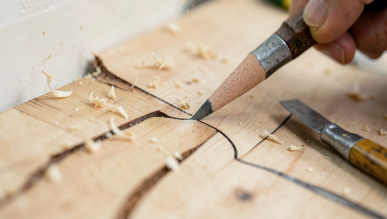 Precyzyjne docinanie paneli pod krzywą ścianę