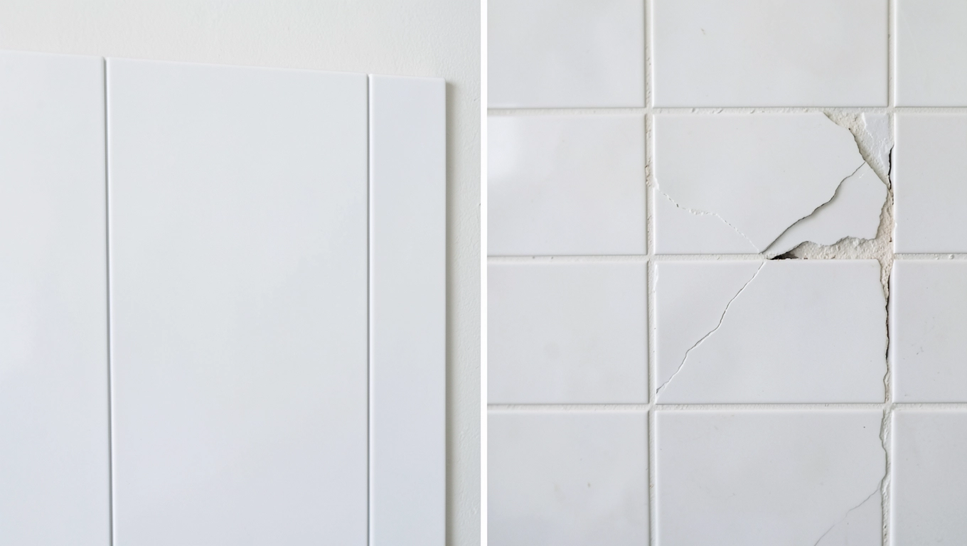 Prosty montaż PCV vs płytki na ścianie