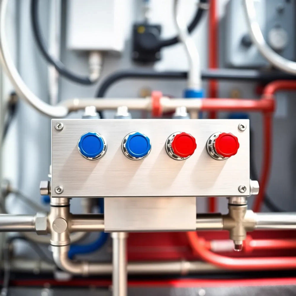 Rozdzielacz do ogrzewania podłogowego 6 obwodów