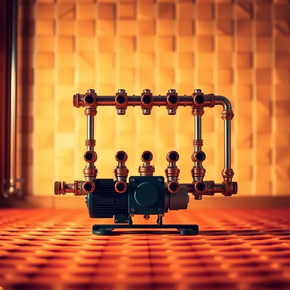 Rozdzielacz DO podłogówki 9 sekcji z pompą