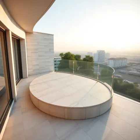 Balkon półokrągły płytki