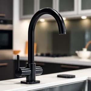 Bateria Kuchenna Czarna Wyciąganą Wylewką