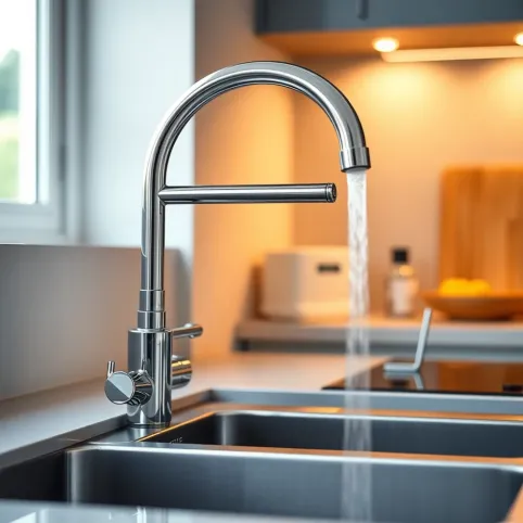 Bateria kuchenna Hansgrohe z wyciąganą wylewką