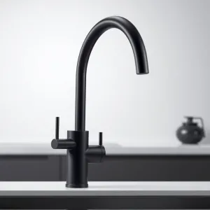 Bateria z wyciąganą wylewką czarna