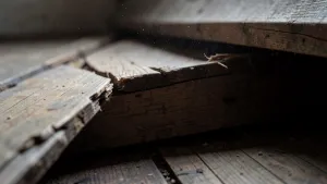 Belka pod deskami podłogi