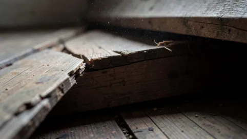 Belka pod deskami podłogi