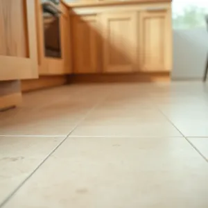 Beżowe płytki do kuchni na podłogę