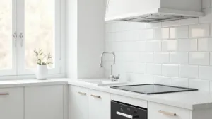 białe płytki do kuchni cegiełki