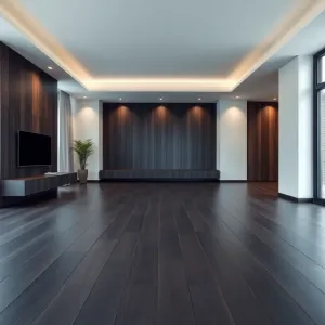 Ciemny parkiet w salonie