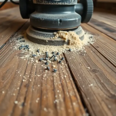 Cyklinowanie desek z gwoździami