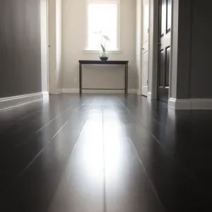 Czarna podłoga w domu