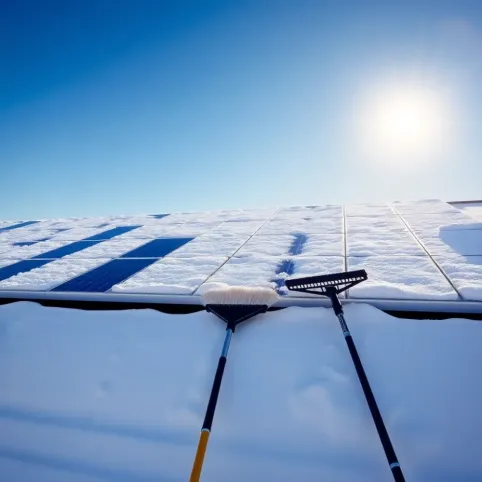 Czym odśnieżać panele fotowoltaiczne