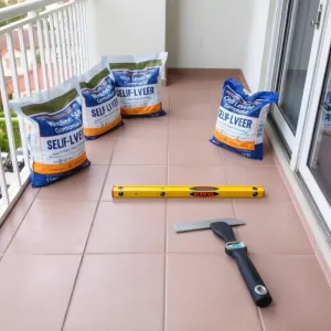 Czym wyrównać posadzkę na balkonie