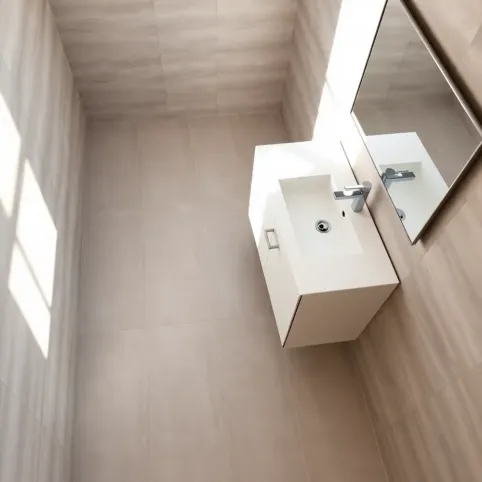 Duże płytki do małej łazienki