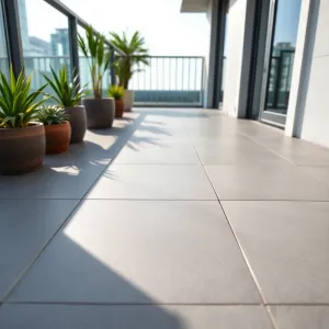 Duże płytki na balkon