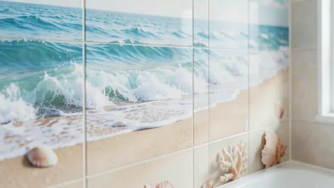 fototapeta na płytki do łazienki