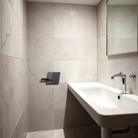 Jak kłaść duże płytki w małej łazience