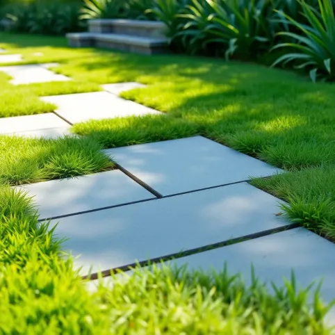 Jak położyć płytki na trawie