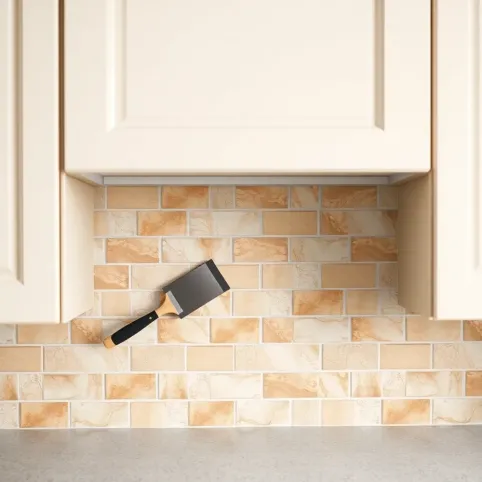 Jak położyć płytki w kuchni między szafkami