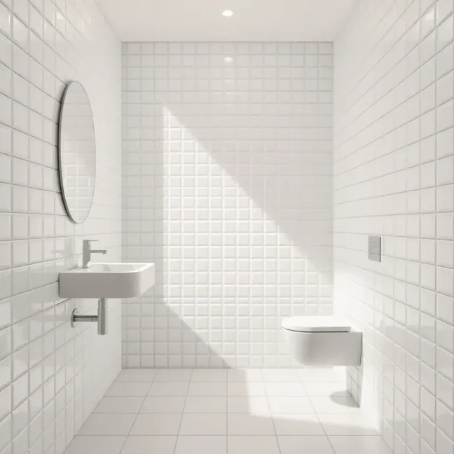 Jak ułożyć płytki w małej łazience