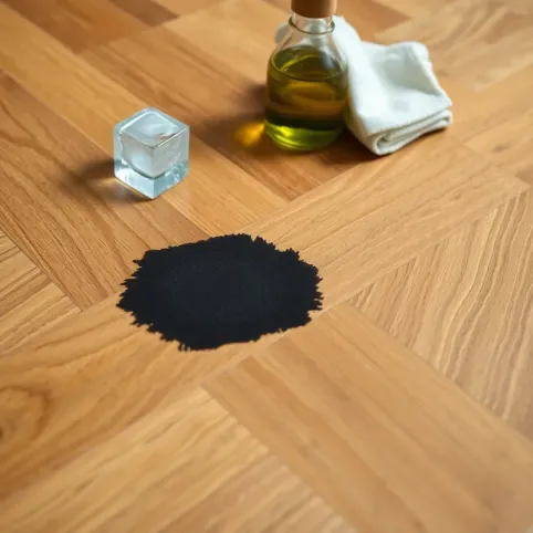 Jak usunąć ślady gumy z parkietu