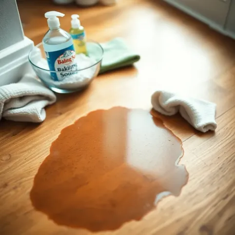 Jak usunąć tłuste plamy z podłogi drewnianej