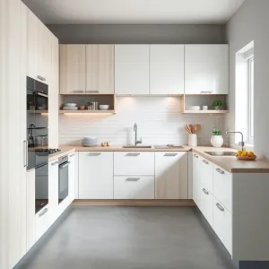 Jaka kuchnia do szarej podłogi