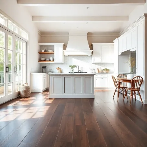 Jaka podłoga do białych mebli w kuchni