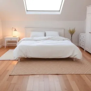 Jaka podłoga do białych mebli w sypialni