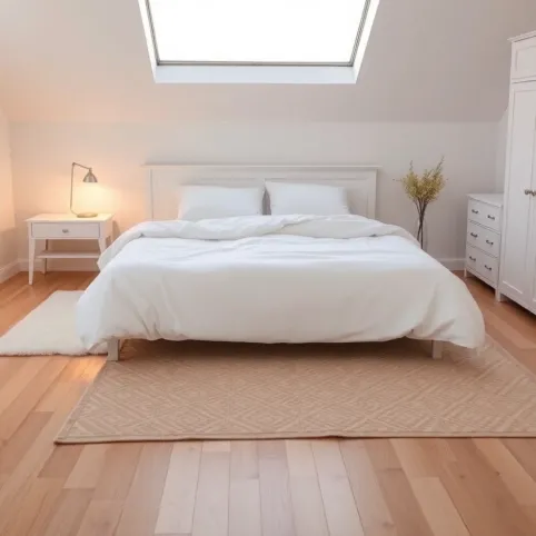 Jaka podłoga do białych mebli w sypialni