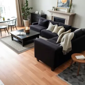 Jaka podłoga do ciemnych mebli w salonie