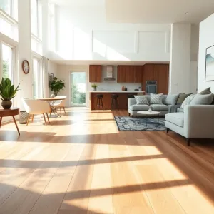 Jaka podłoga do salonu z aneksem