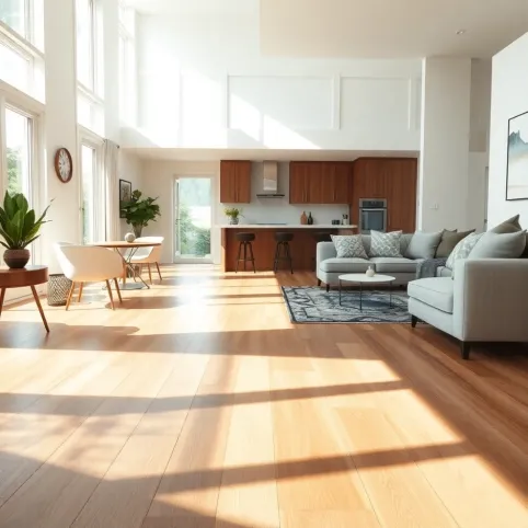 Jaka podłoga do salonu z aneksem