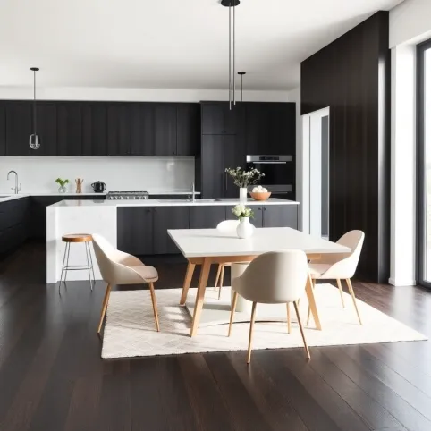 Jakie meble do ciemnej podłogi w kuchni