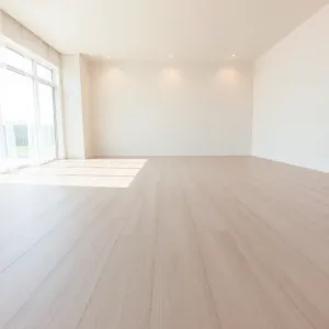 Jasne panele w salonie